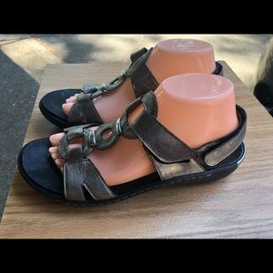 rieker silver sandals